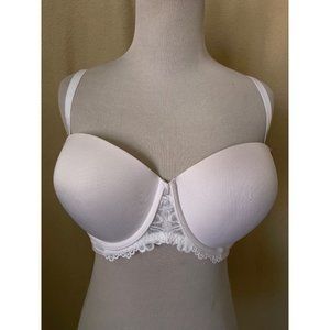Maidenform White Lace Padded Full Coverage 5-Way Strap Bra - 40C
